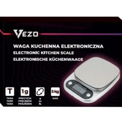 Vezo waga kuchenna elektroniczna precyzyjna lcd do kuchni dokładna domowa