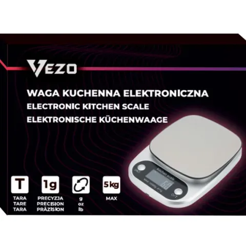 Vezo waga kuchenna elektroniczna precyzyjna lcd do kuchni dokładna domowa