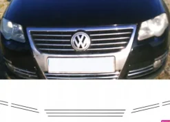 VW PASSAT B6 - Listwy CHROM GRILL atrapa 3M Tuning