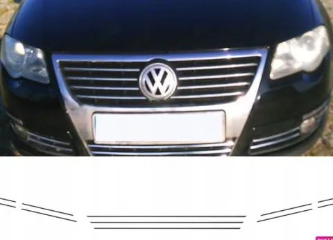 VW PASSAT B6 - Listwy CHROM GRILL atrapa 3M Tuning