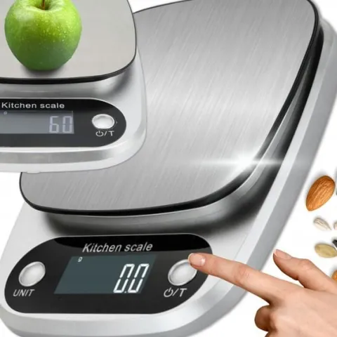Waga kuchenna MEMFLOW Waga kuchenna 5000g 0,1g srebrny/szary 5 kg