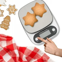 Waga kuchenna MEMFLOW Waga kuchenna 5000g 0,1g srebrny/szary 5 kg