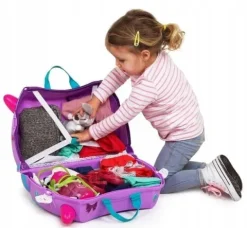 WALIZKA TRUNKI JEŻDŻĄCA WALIZECZKA - JEŹDZIK KOTEK
