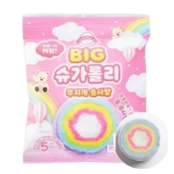 Wata cukrowa koreańska rainbow candy cotton sugaroll słodycze z tik tok 10g