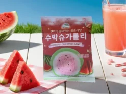 Wata cukrowa o smaku arbuza korea watermelon candy cotton sugaroll 10g