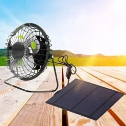 WENTYLATOR + PANEL SOLARNY SŁONECZNY 5W 6V Do kemping