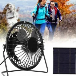 WENTYLATOR + PANEL SOLARNY SŁONECZNY 5W 6V Do kemping