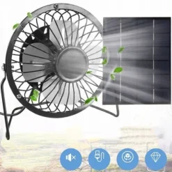 WENTYLATOR + PANEL SOLARNY SŁONECZNY 5W 6V Do kemping