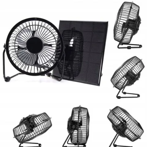 WENTYLATOR + PANEL SOLARNY SŁONECZNY 5W 6V Do kemping