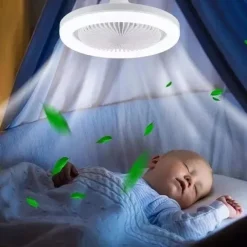 WENTYLATOR SUFITOWY z Oświetleniem LED PLAFON Obrotowy 360 + Pilot