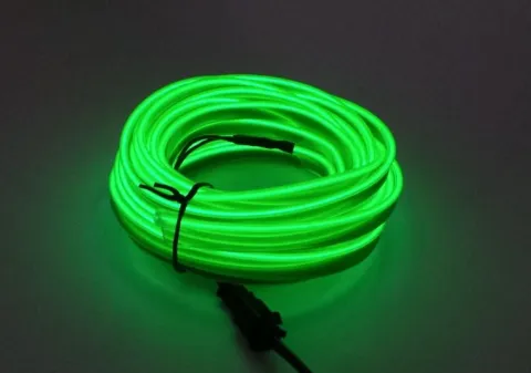 Światłowód EL WIRE Ambient Taśma LED 5m zielony