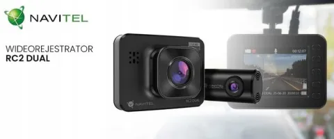 Wideorejestrator kamera samochodowa Navitel RC2 Dual Przód tył Full HD 2"