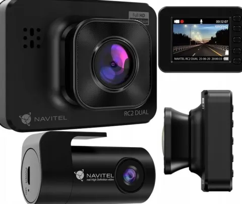 Wideorejestrator kamera samochodowa Navitel RC2 Dual Przód tył Full HD 2"
