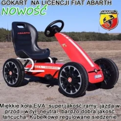 WIELKI LICENCJONOWANY GOKART FIAT ABARTH KOŁA EVA JAKOŚĆ /PB9388A