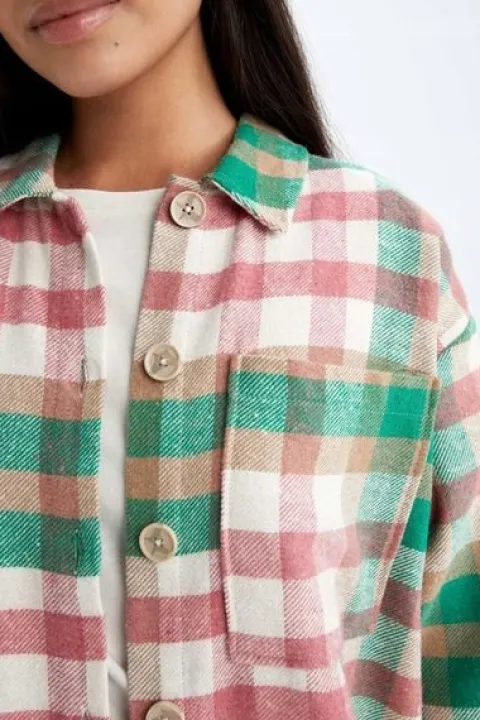 WIELOKOLOROWA FLANELOWA KOSZULA W KRATĘ BAWEŁNA DEFACTO L/XL