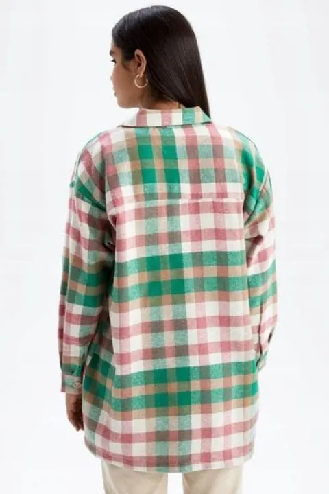 WIELOKOLOROWA FLANELOWA KOSZULA W KRATĘ BAWEŁNA DEFACTO L/XL