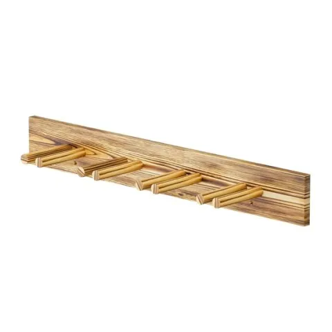 WIESZAK UCHWYT NA NARTY DREWNIANY OPALANY 4 PARY 75,5 CM