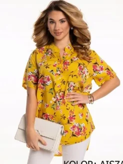 Świetna Wygodna Kobieca BLUZKA Koszula Plus Size Dużo Rozmiarów Kolorów