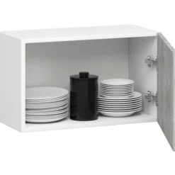 WISZĄCA SZAFKA KUCHENNA OKAPOWA OLIWIA W 60cm BIAŁA/BETON