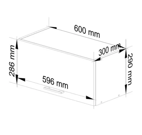 WISZĄCA SZAFKA KUCHENNA OKAPOWA OLIWIA W 60cm BIAŁA/BETON
