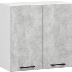 WISZĄCA SZAFKA KUCHENNA OLIWIA W 60cm BIAŁA / BETON