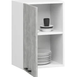 WISZĄCA SZAFKA KUCHENNA OLIWIA W 50cm BIAŁA / BETON