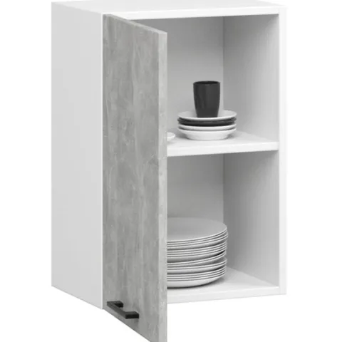 WISZĄCA SZAFKA KUCHENNA OLIWIA W 50cm BIAŁA / BETON