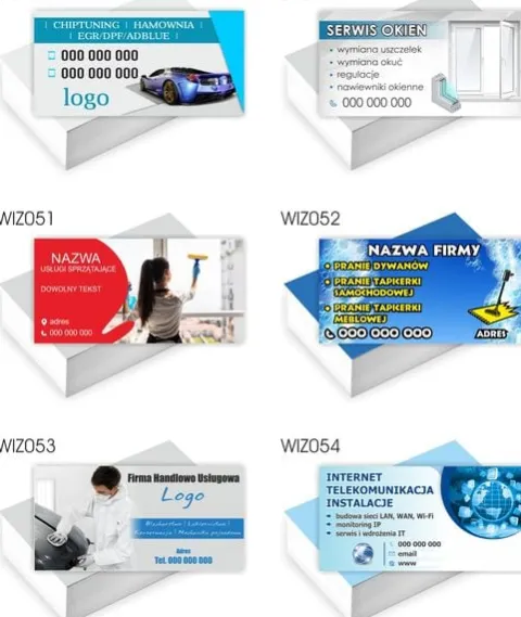 Wizytówki firmowe GOTOWY PROJEKT GRATIS 100 sztuk CUKIERNIA SŁODKOŚCI