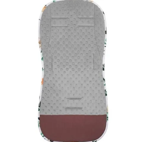 Wkładka do wózka spacerowego 37x78 cm dwustronna, mata do wózka spacerowego, zwierzątka/liście