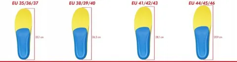 Wkładki do butów ortopedyczne supinujące na platfusa Profil Insole r. 35-37