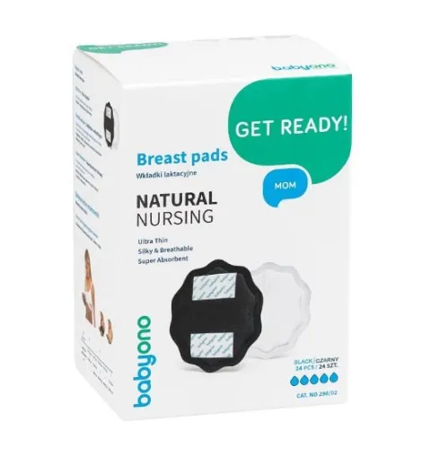 Wkładki laktacyjne super cienkie czarne NATURAL NURSING 24szt