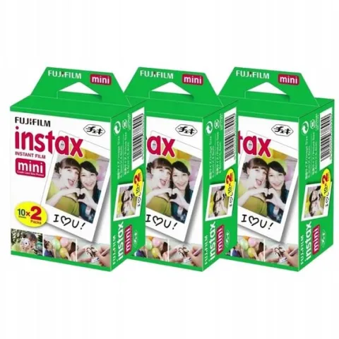 Wkłady Instax MINI 3x20sztuk 60 ZDJĘĆ Film Fujifilm 11 12 EVO Drukarka Link
