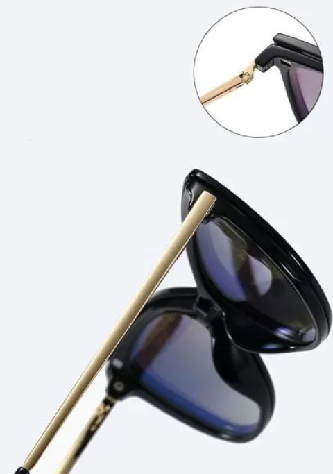 2W1 Kocie Damskie OKULARY do KOMPUTERA + Nakładka przeciwsłoneczna CLIP-ON