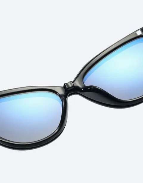 2W1 Kocie Damskie OKULARY do KOMPUTERA + Nakładka przeciwsłoneczna CLIP-ON