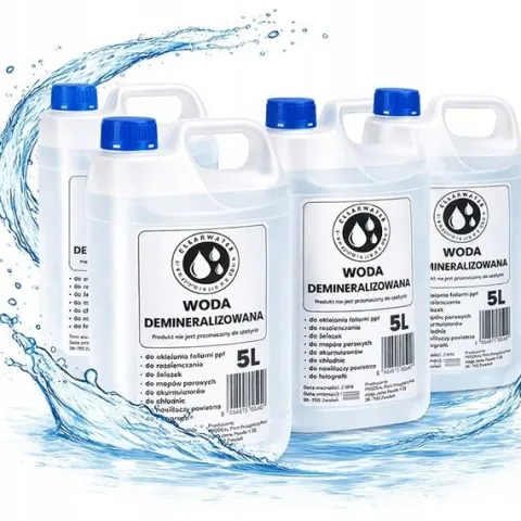 WODA DO ŻELAZKA 4 x 5L Woda Demineralizowana 20L Ultra Czysta
