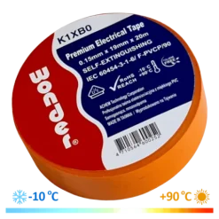 WONDER TAŚMA K1XB0 0,15mm/19mm/20m POMARAŃCZOWA, PREMIUM VDE MROZOODPORNA