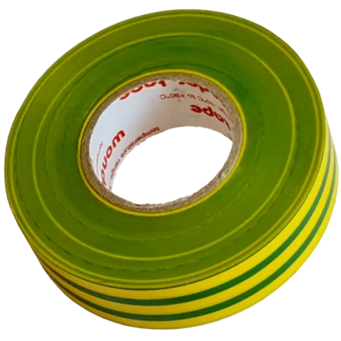 WONDER TAŚMA K1XB0 0,15mm/19mm/20m ŻÓŁTO-ZIELONA, PREMIUM VDE MROZOODPORNA