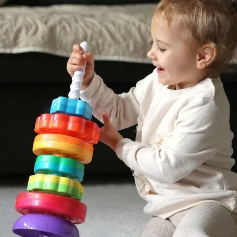 WOOPIE BABY Edukacyjna Piramidka Zakręcona Wieża Zwierzątka