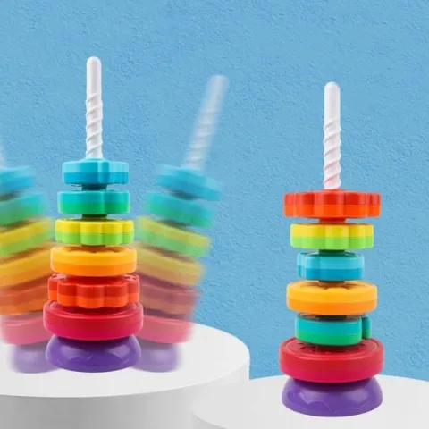WOOPIE BABY Edukacyjna Piramidka Zakręcona Wieża Zwierzątka