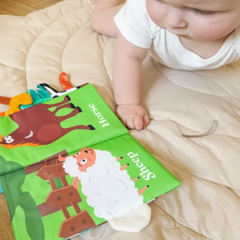 WOOPIE BABY Książeczka z Ogonkami Zwierząt Materiałowa