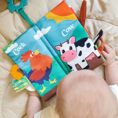 WOOPIE BABY Książeczka z Ogonkami Zwierząt Materiałowa
