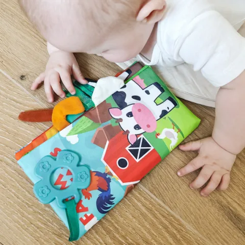 WOOPIE BABY Książeczka z Ogonkami Zwierząt Materiałowa