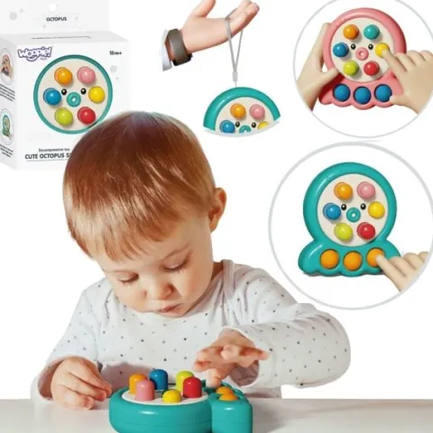 WOOPIE Gra Zręcznościowa Wbijanka Kreta Sznurek Ośmiornica Zielony 2w1