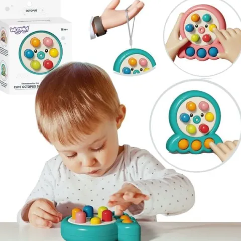 WOOPIE Gra Zręcznościowa Wbijanka Kreta Sznurek Ośmiornica Zielony 2w1