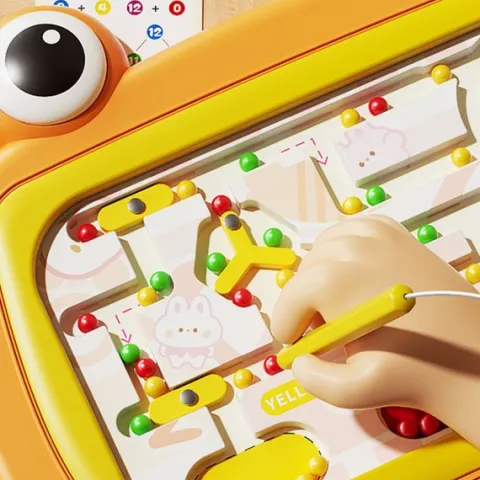 WOOPIE Tablica Magnetyczna Montessori Labirynt Krab Pomarańczowa
