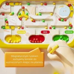 WOOPIE Tablica Magnetyczna Montessori Labirynt Krab Pomarańczowa