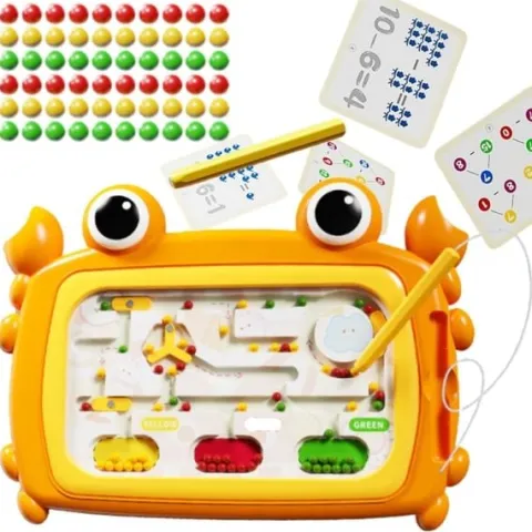 WOOPIE Tablica Magnetyczna Montessori Labirynt Krab Pomarańczowa
