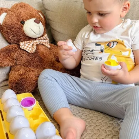 WOOPIE Układanka Jajka Montessori - Dopasuj Kształty i Kolory