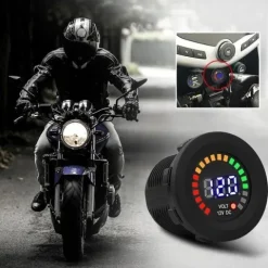WSKAŹNIK AKUMULATORA MIERNIK NAPIĘCIA NAŁADOWANIA ŁODZI MOTOCYKLA TEST 12V