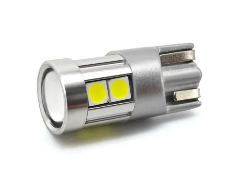 W5W żarówka LED T10 12-24V CANBUS 500lm 8 kolorów Limonkowa